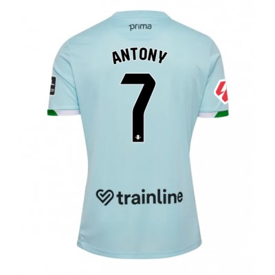 Moški Nogometni dresi Real Betis Antony #7 Gostujoči 2025-26 Kratek Rokav Moški Nogometni dresi Real Betis Antony #7 Gostujoči 2025-26 Kratek Rokav